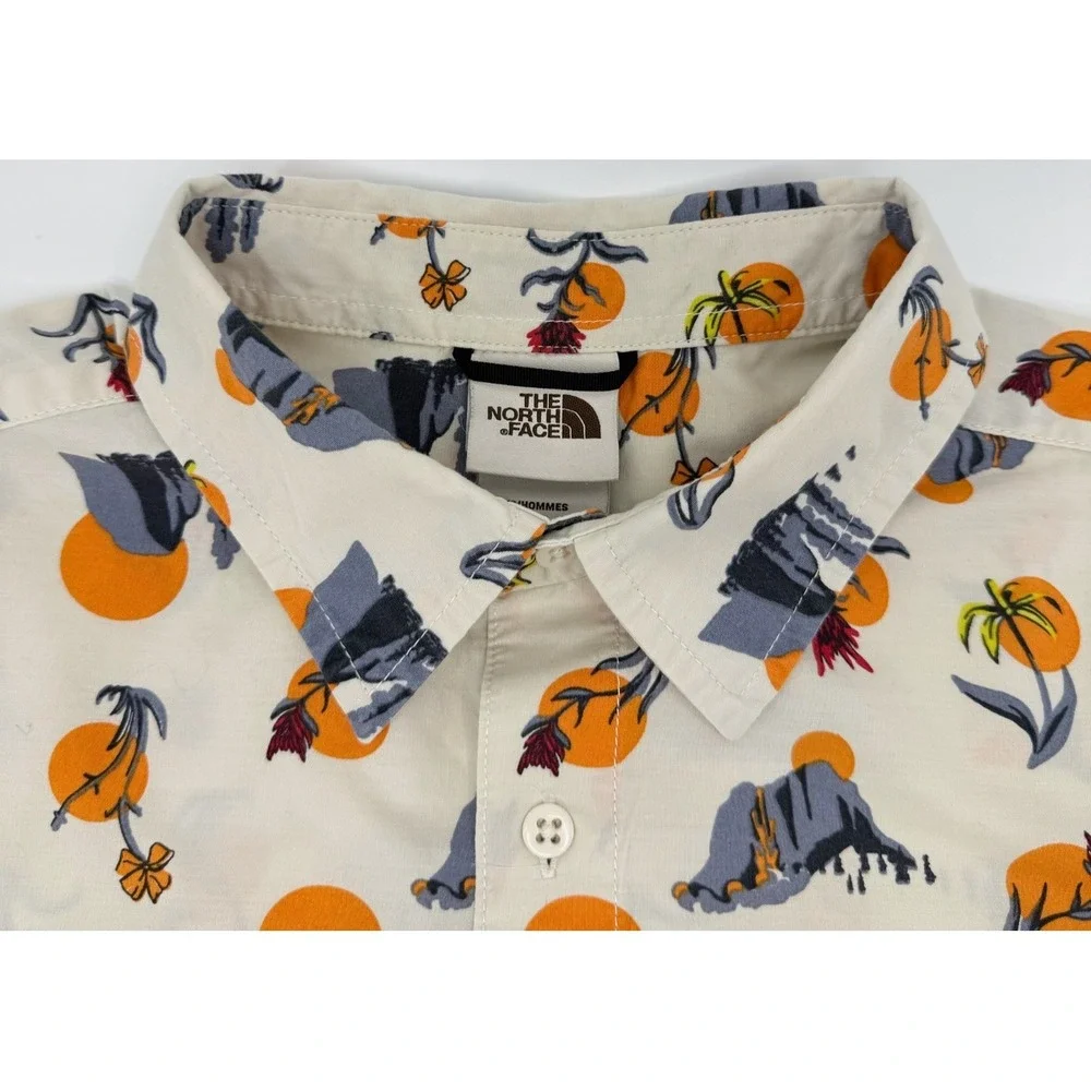 The North Face Baytrail Pattern Shirt Mens L Camp Button Up Cotton Outdoor